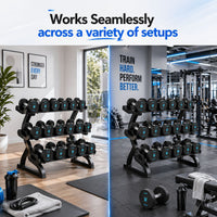 Thumbnail for Insight Fitness 3 Tier Dumbbell Rack - DR027