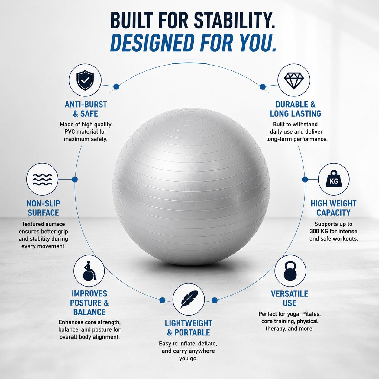 1441 Fitness Anti-Burst Gymnastic Ball