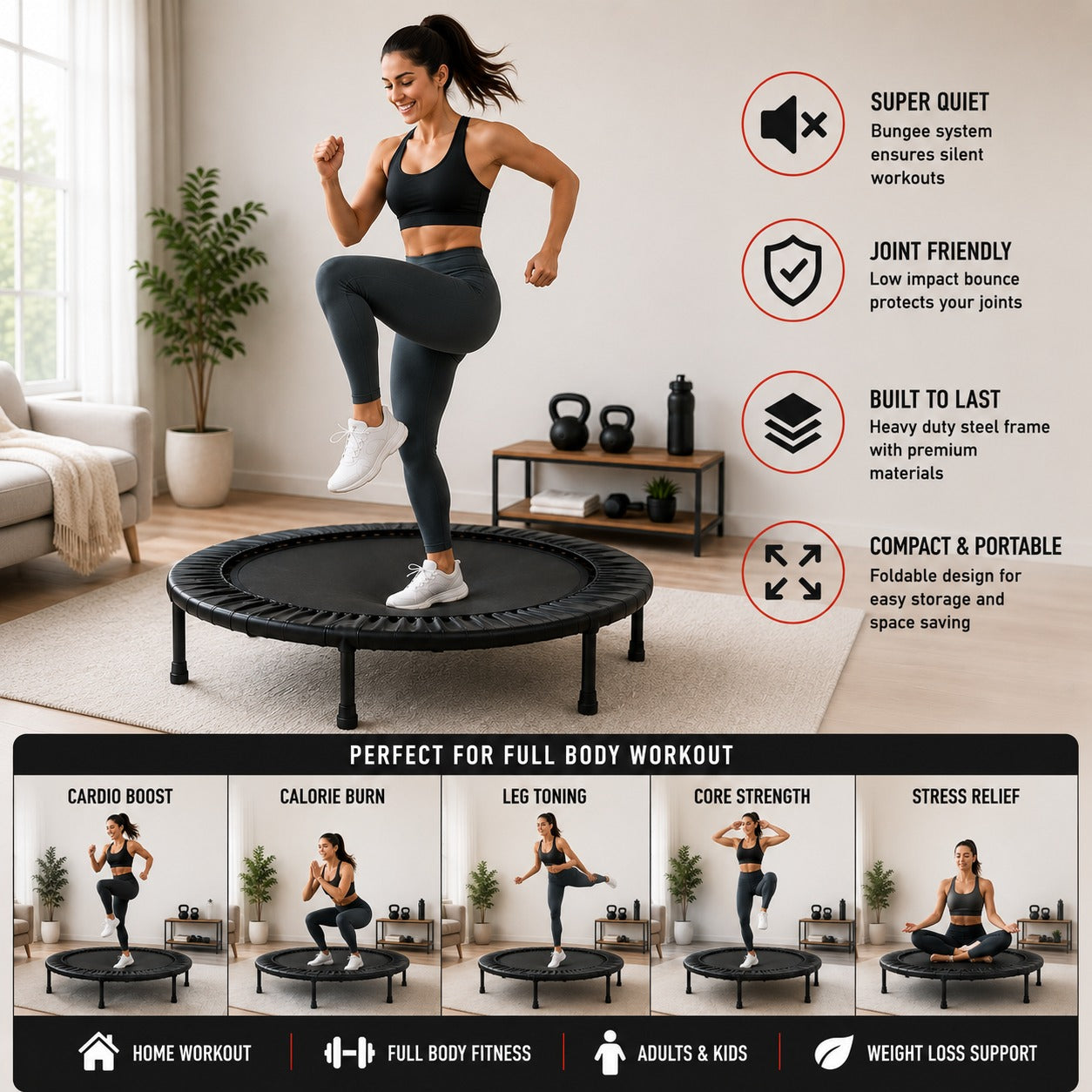 1441 Fitness Indoor Trampoline - MND-WG246