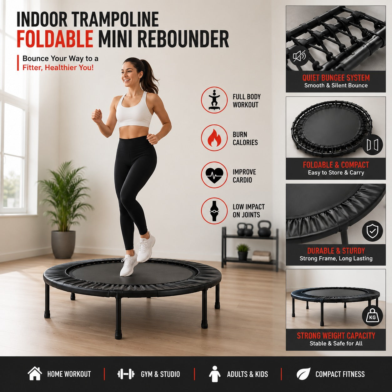 1441 Fitness Indoor Trampoline - MND-WG246