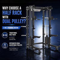 Thumbnail for Insight Fitness Half Rack With Dual Pulley RR-HR-75-03