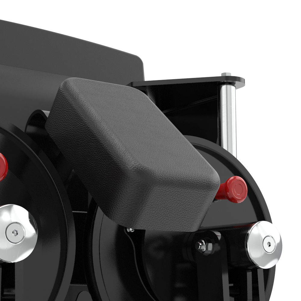 Close-up of aInsight Fitness SA054 with a gray seat and red accents