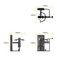 Thumbnail for Insight Fitness Shoulder Press - SA004 with dimensions labeled on a white background