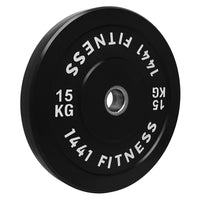 Thumbnail for 1441 Fitness 7 Ft Olympic Bar with Rubber Bumper Plates - 120 KG Set