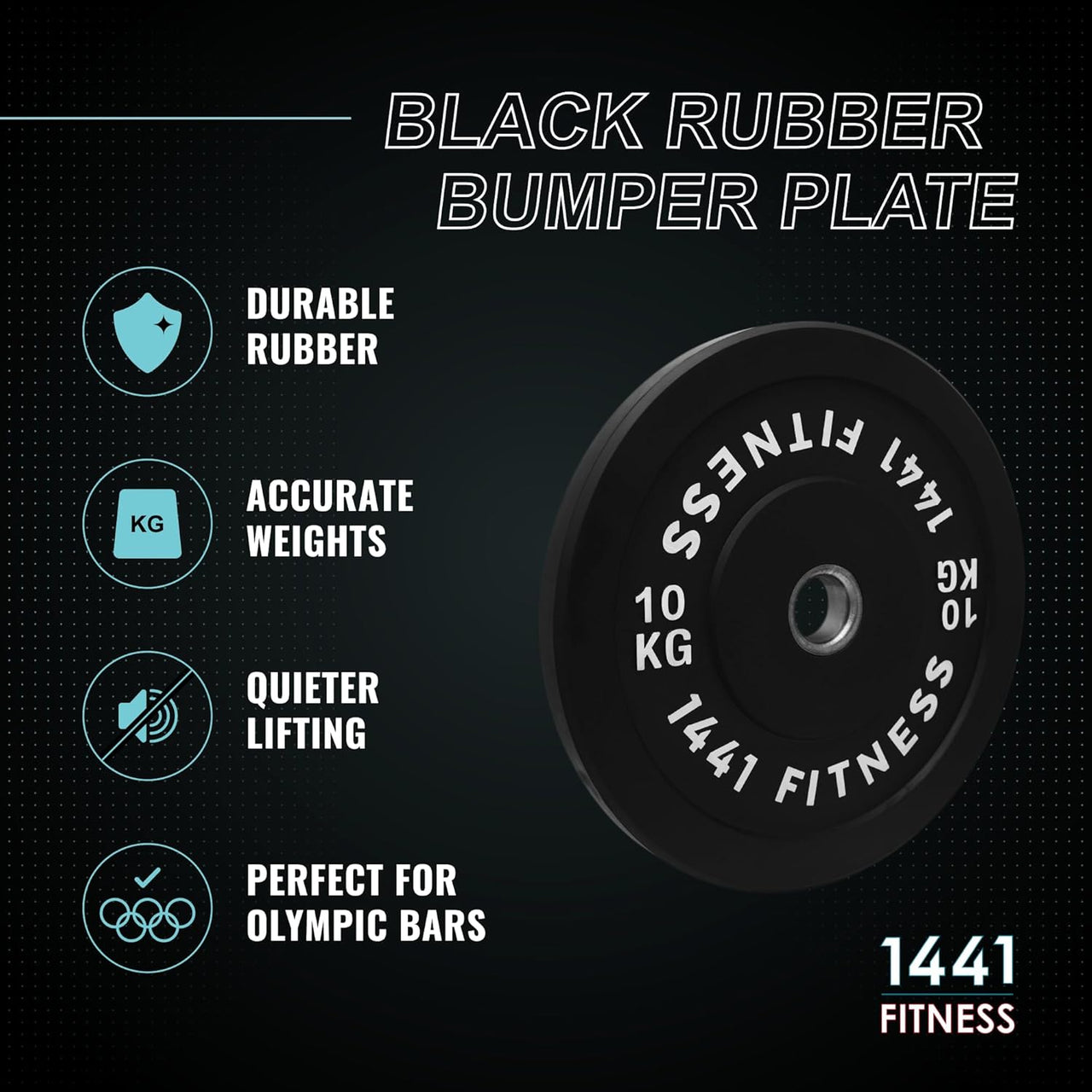Black Bumper Plates Set of 110 KG