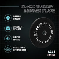 Thumbnail for Black Bumper Plates Set of 110 KG