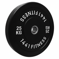 Thumbnail for Black Bumper Plates Set of 110 KG - 25KG