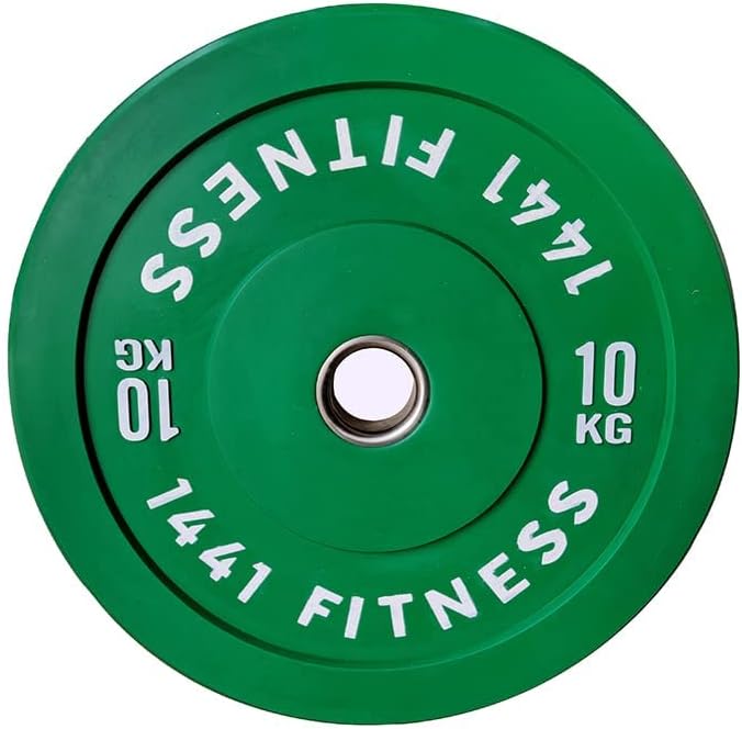 Premium Color Bumper Plates with 7 Ft Olympic Bar - 130 Kg Set - Bundle Offer - 10KG