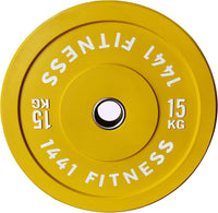 Thumbnail for Premium Color Bumper Plates with 7 Ft Olympic Bar - 130 Kg Set - Bundle Offer - 15KG