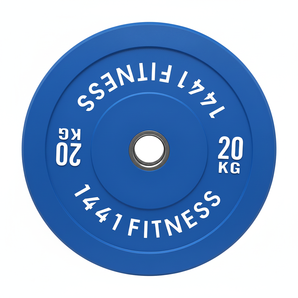 Premium Color Bumper Plates with 7 Ft Olympic Bar - 120 Kg Set - Bundle Offer- 20KG