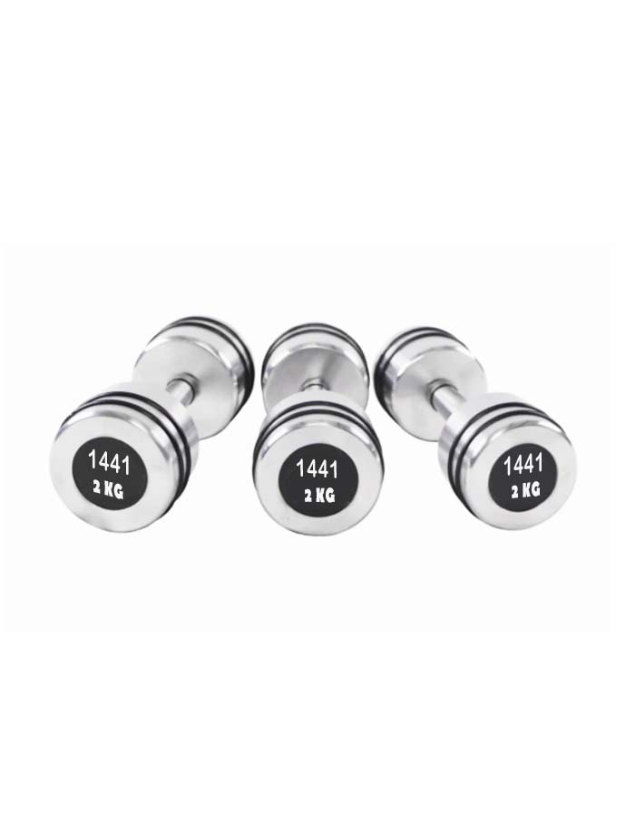 1441 Fitness Hard Chrome Dumbbells (1 KG - 10 KG) Per Pair