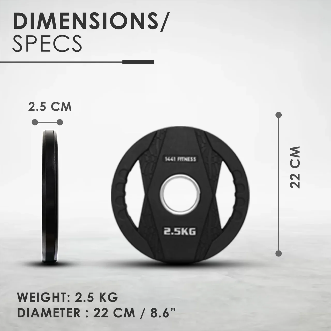 Dual Grip Plates with 7 Ft Olympic Bar - 120 Kg Set - Bundle Offer