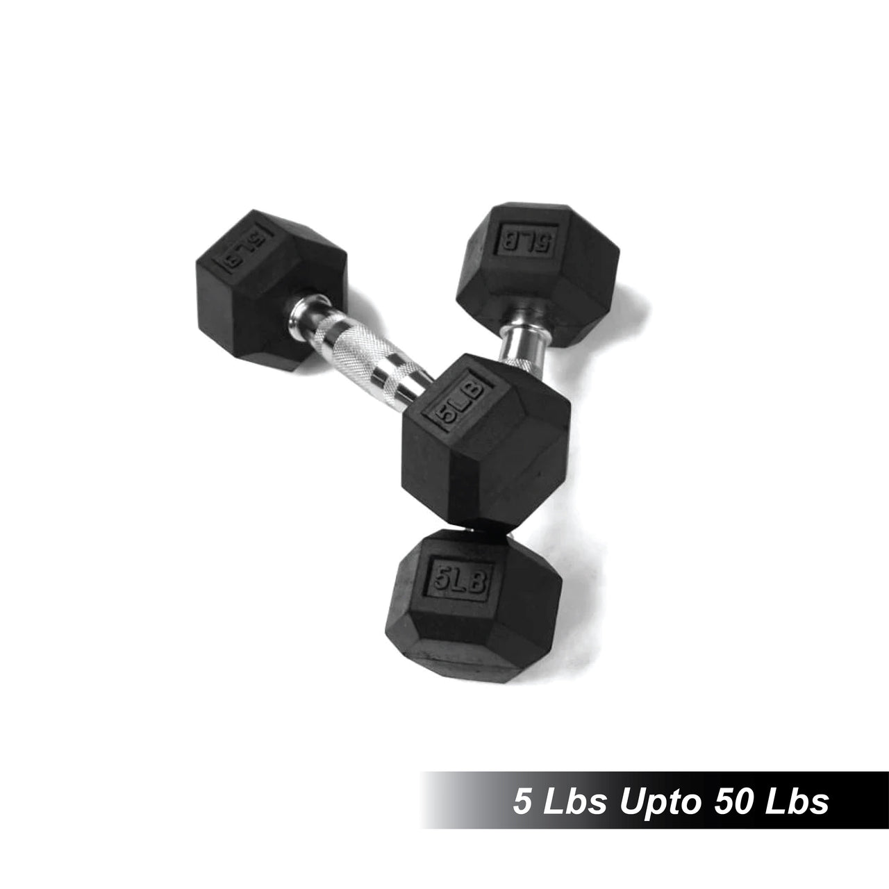 1441 Fitness  Rubber Hex Dumbbells - (Sold In Pair) | Weight in LBS