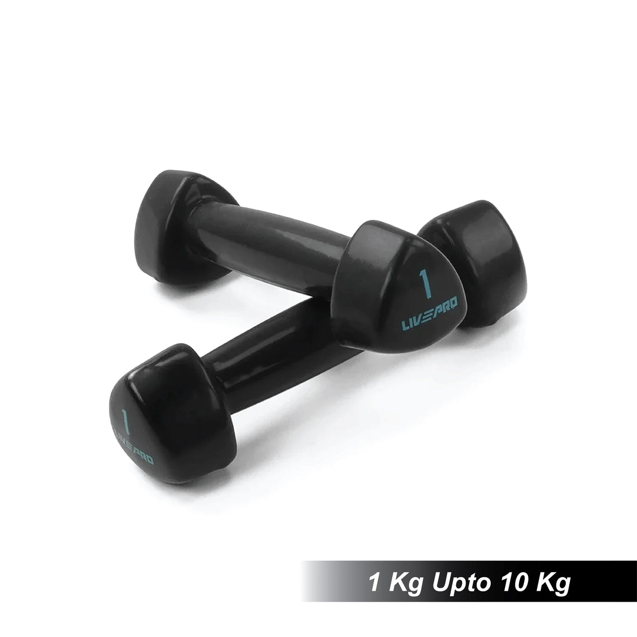 LivePro Black Studio Dumbbells - LP8070