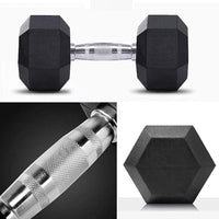 Thumbnail for 1441 Fitness Rubber Hex Dumbbells Set - 2.5 Kg - 50 Kg ( 20 Pairs )