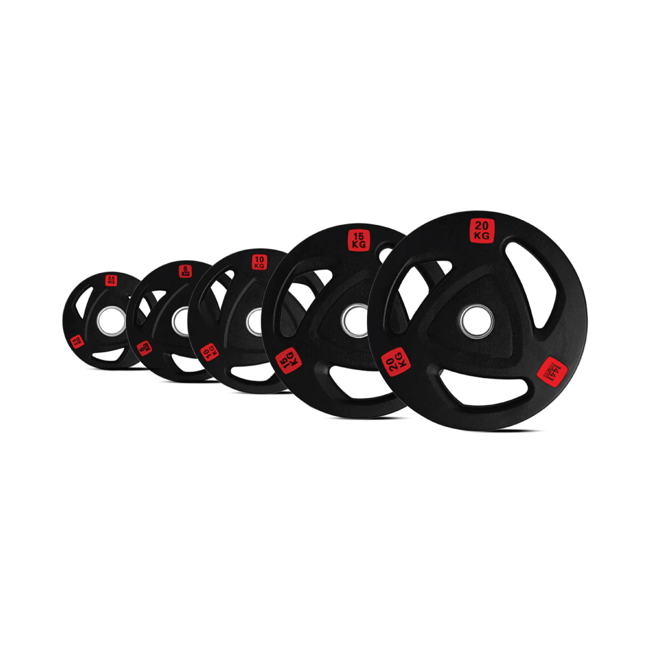 1441 Fitness Tri-Grip Olympic Rubber Plates 2.5 Kg to 20 Kg