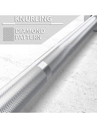 Thumbnail for Olympic Straight Bar-knurling gives firm grip for lifters