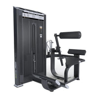 Thumbnail for DHZ Fitness Back Extension - E7031 back extension fitness machine with adjustable back rollers and a footrest.