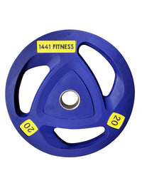 Thumbnail for 1441 Fitness Tri Grip Color PU Olympic Plates 2.5 Kg to 20 Kg - 1 Year Warranty